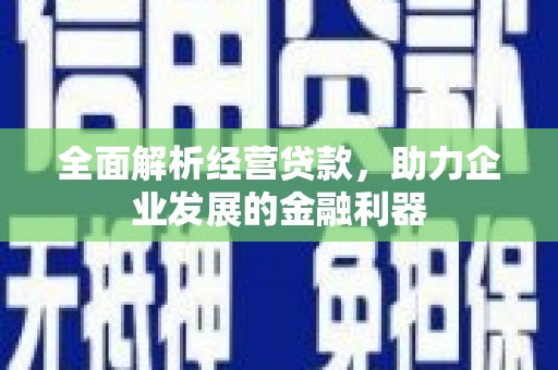 山南全面解析经营贷款，助力企业发展的金融利器