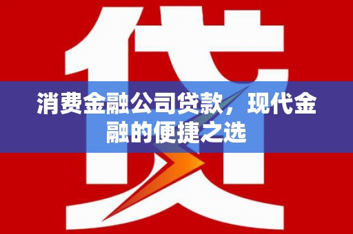 山南消费金融公司贷款，现代金融的便捷之选