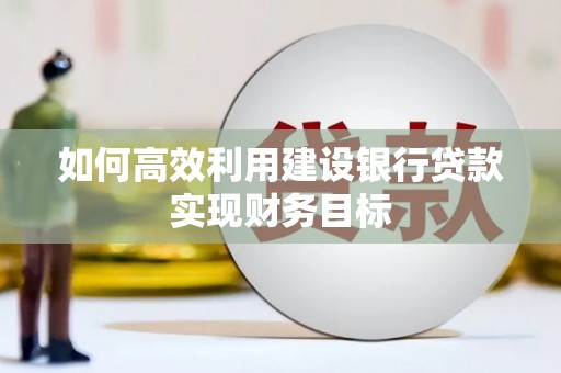 山南如何高效利用建设银行贷款实现财务目标