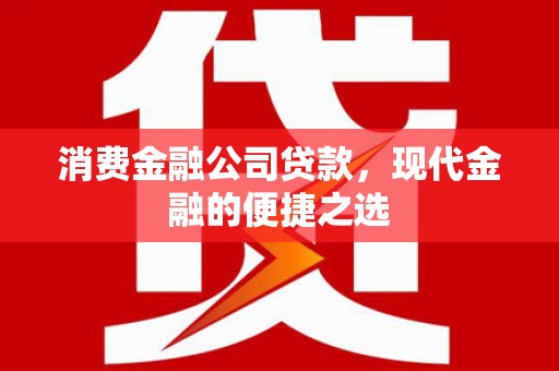 山南消费金融公司贷款，现代金融的便捷之选