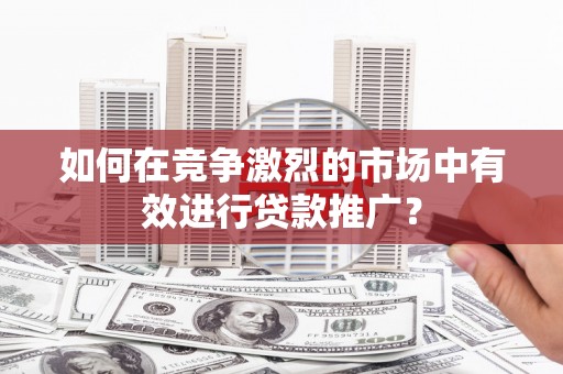 山南如何在竞争激烈的市场中有效进行贷款推广？