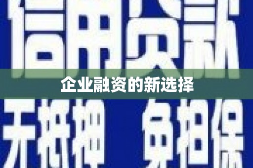 山南企业融资的新选择