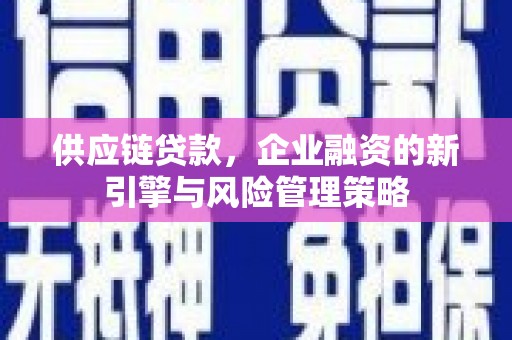山南供应链贷款，企业融资的新引擎与风险管理策略