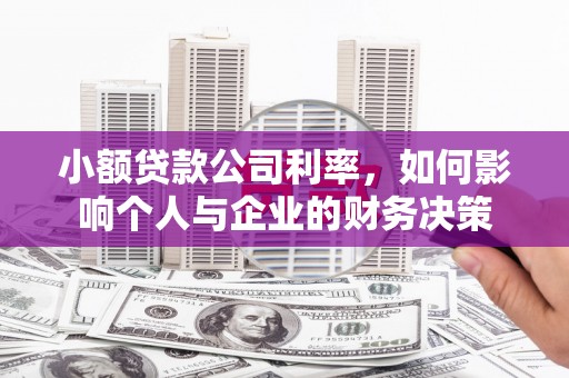 山南小额贷款公司利率，如何影响个人与企业的财务决策