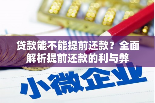 山南贷款能不能提前还款？全面解析提前还款的利与弊