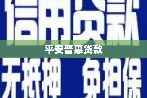 山南平安普惠贷款