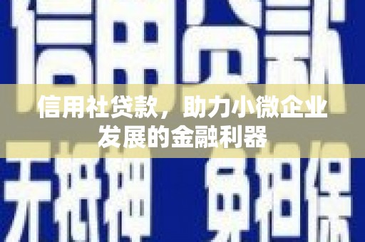 山南信用社贷款，助力小微企业发展的金融利器