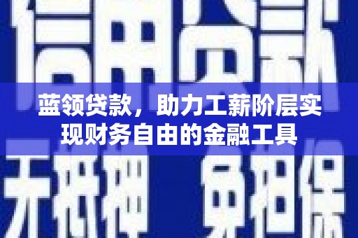 山南蓝领贷款，助力工薪阶层实现财务自由的金融工具