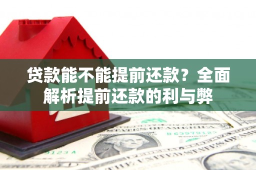 山南贷款能不能提前还款？全面解析提前还款的利与弊